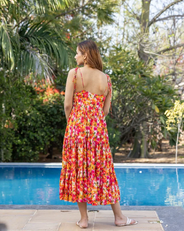 Coral Pink Blossom Dress