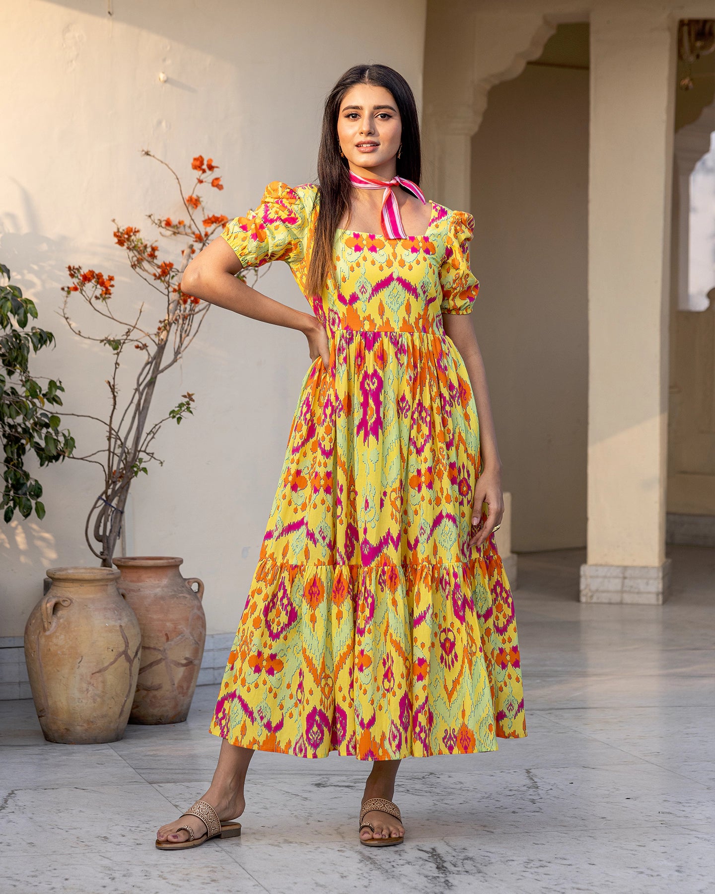 Multicolour Ikat Dress