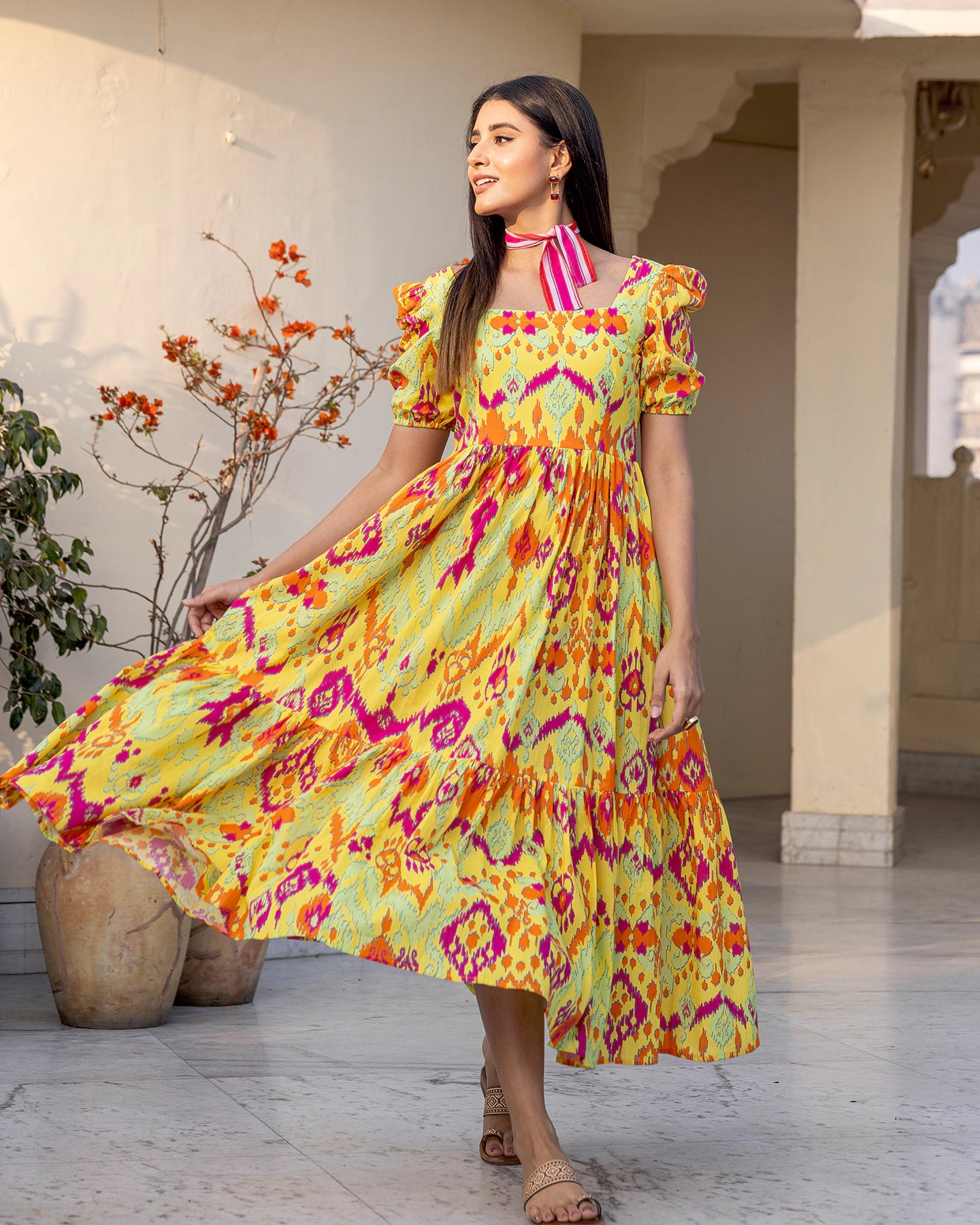 Multicolour Ikat Dress