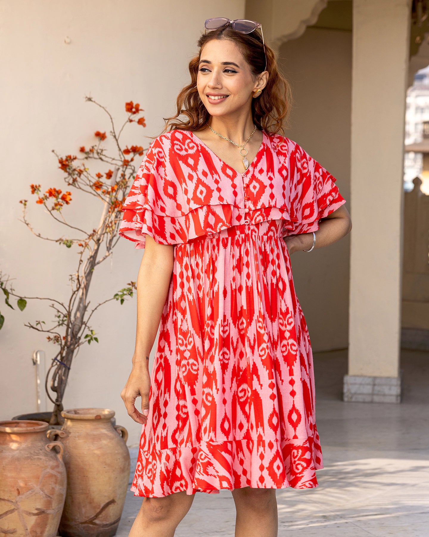 Red Ikat Dress