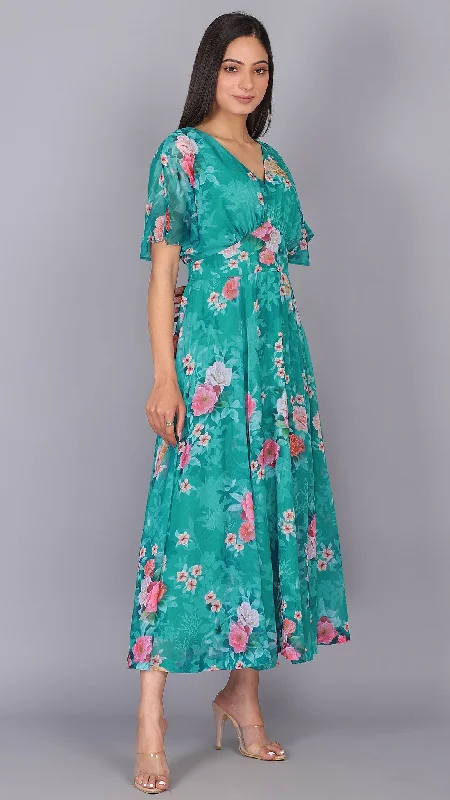 Reminds Me Spring Turquoise Dress