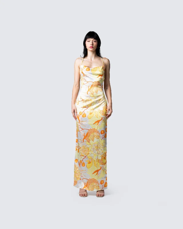 Abner Floral Print Maxi Dress