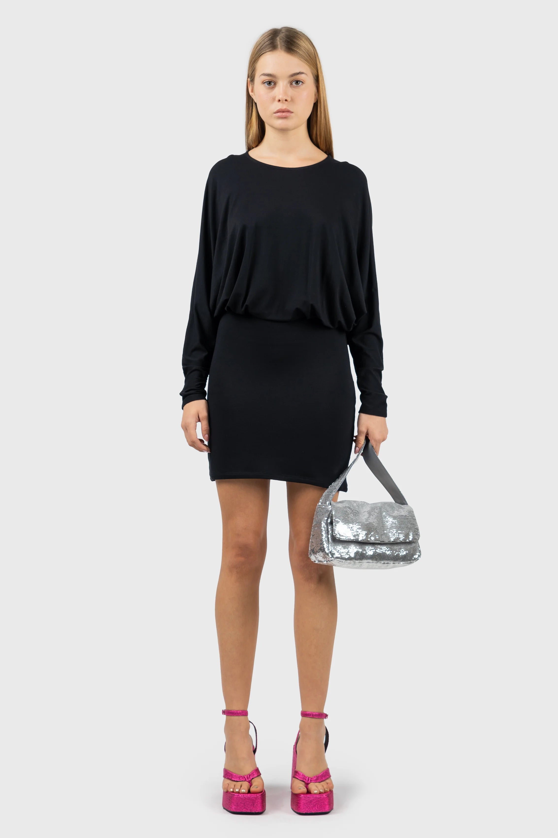 Bishop Sleeve Mini Dress