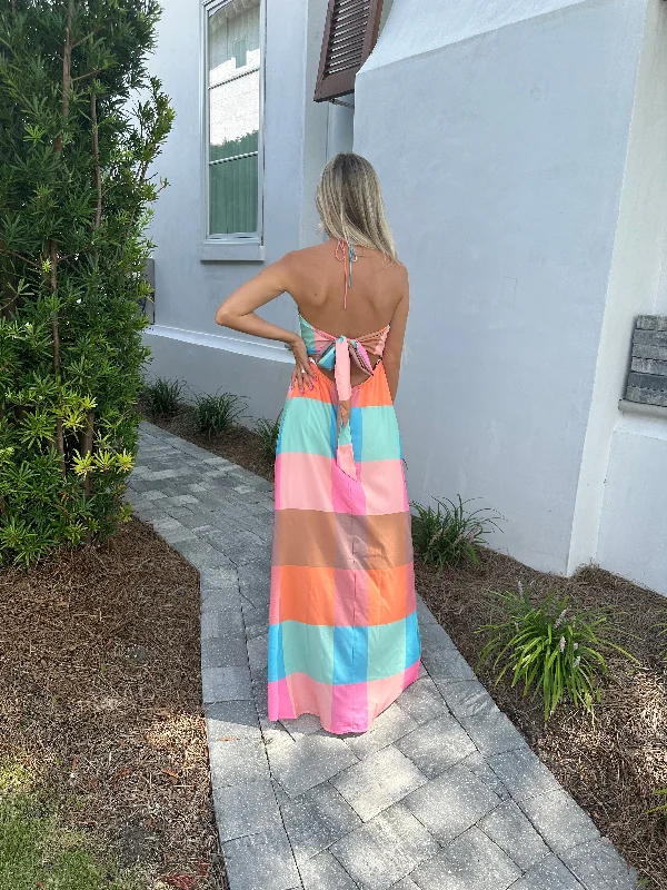 Color Block Maxi Dress