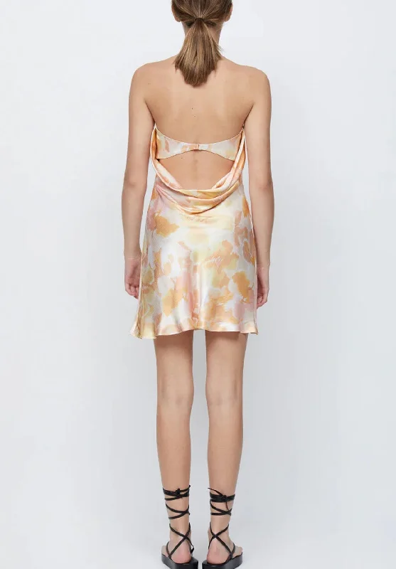 Floral Haze Indi Strapless Mini