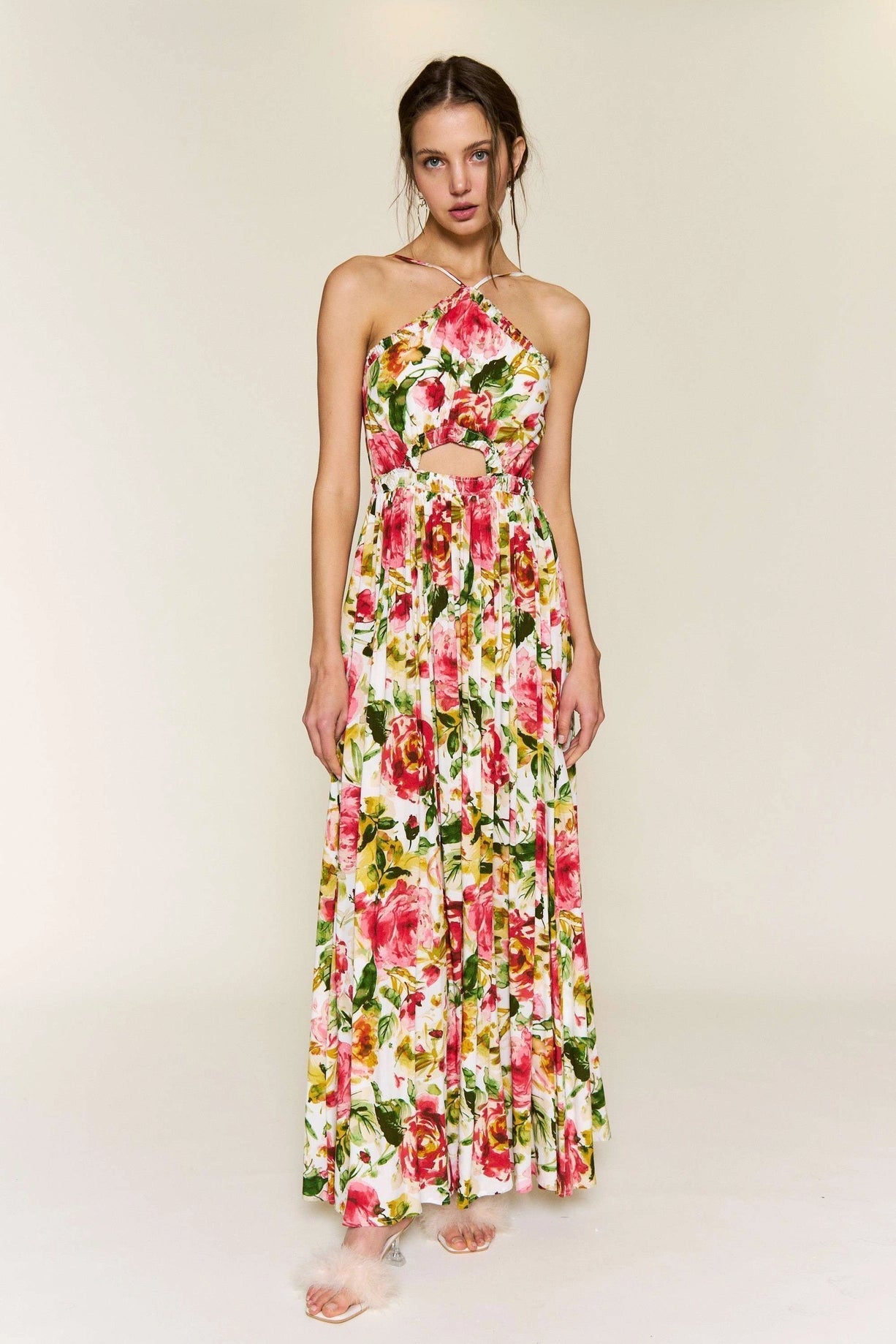 Floral Sleeveless Maxi Dress