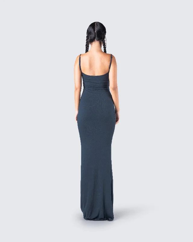 Lilibet Teal Maxi Dress