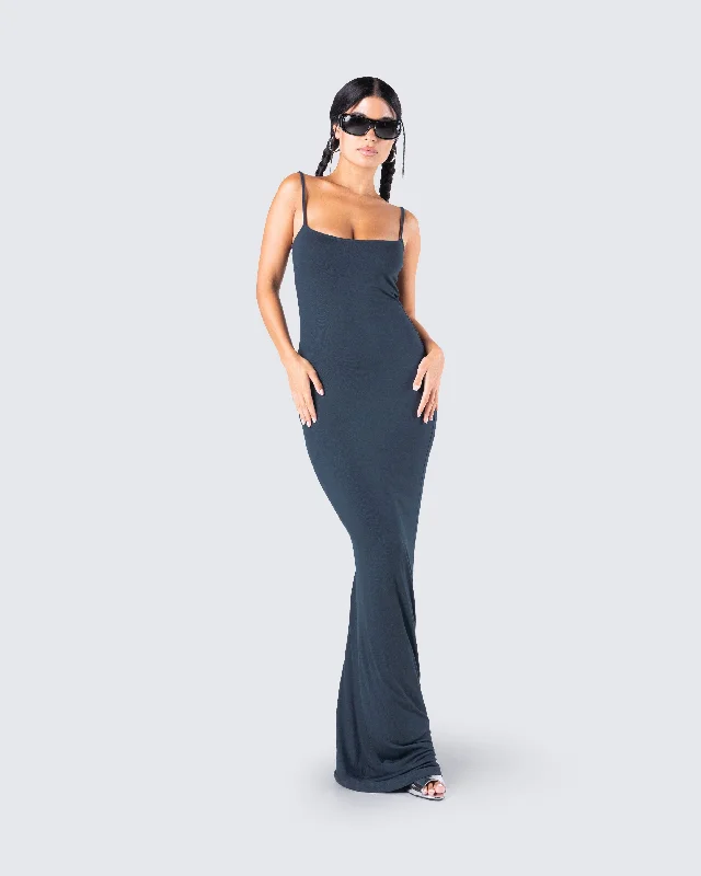 Lilibet Teal Maxi Dress