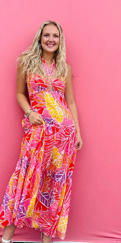 Pink Print Maxi