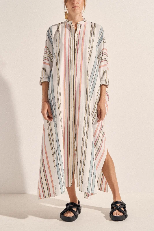 Pollux Byron Stripe Maxi Caftan Dress