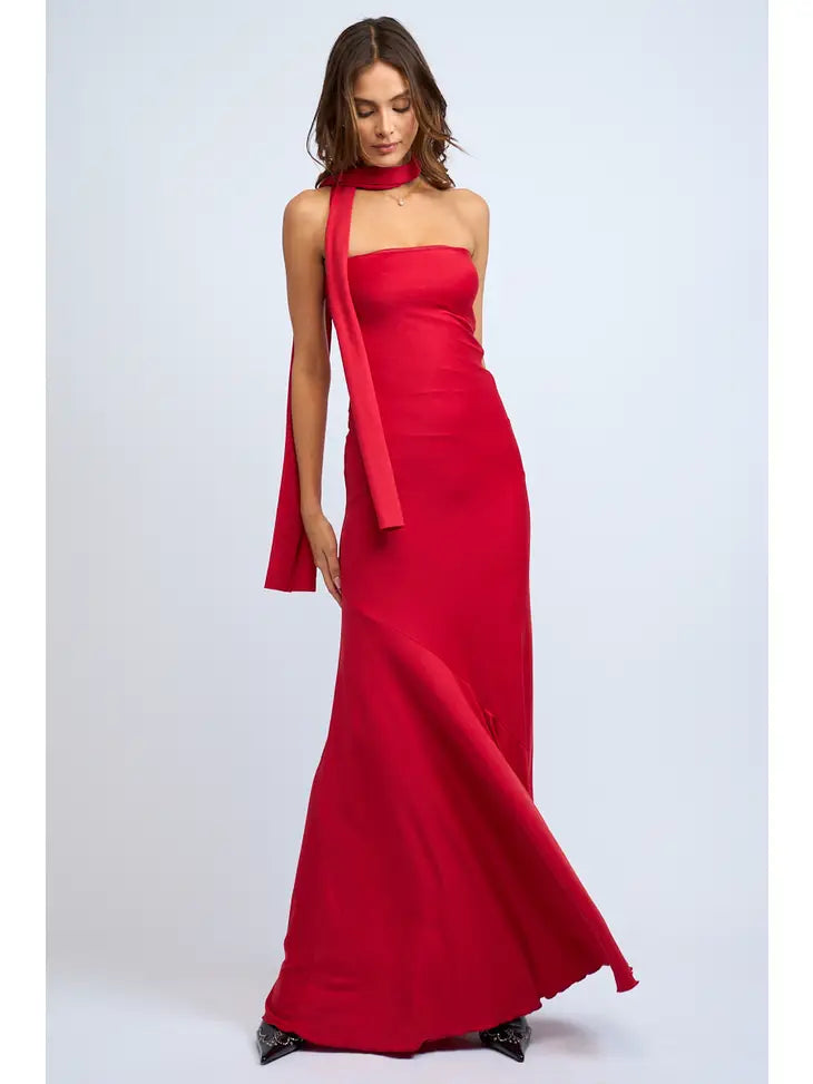 Strapless Fitted Maxi Dress