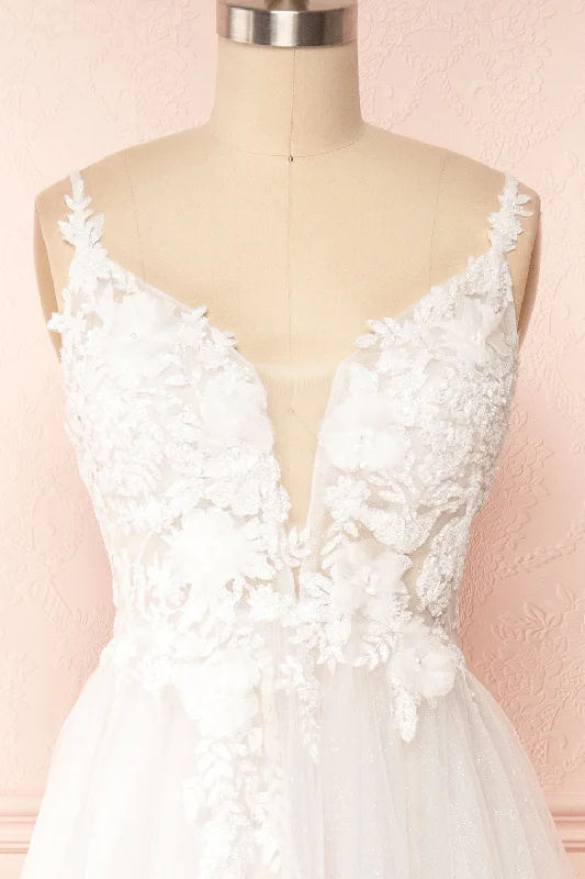 Cassandra | Embroidered A-Line Bridal Dress