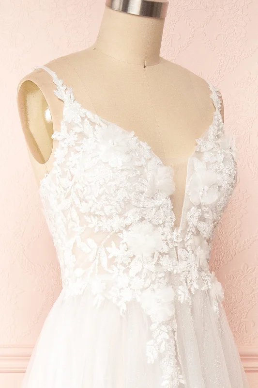 Cassandra | Embroidered A-Line Bridal Dress