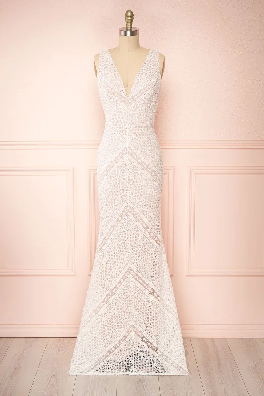 Christiane | Lace Bridal Maxi Dress