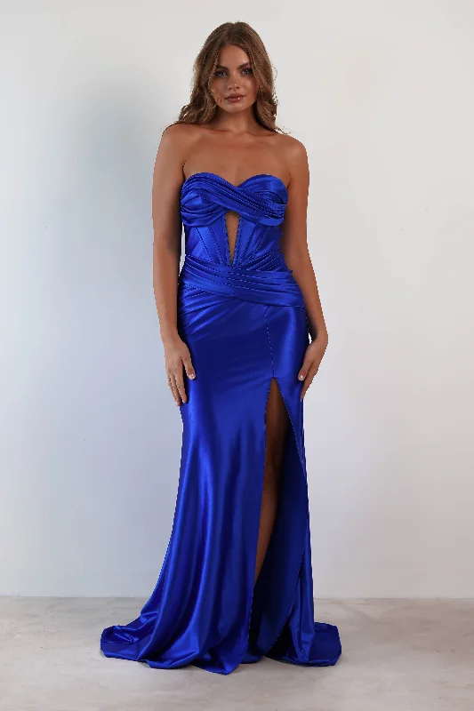 Karra Bodycon Strapless Gown | Royal Blue