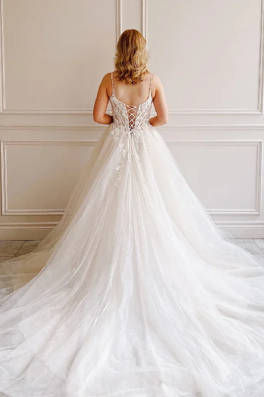 Sarienne | Sparkly A-Line Bridal Tulle Dress