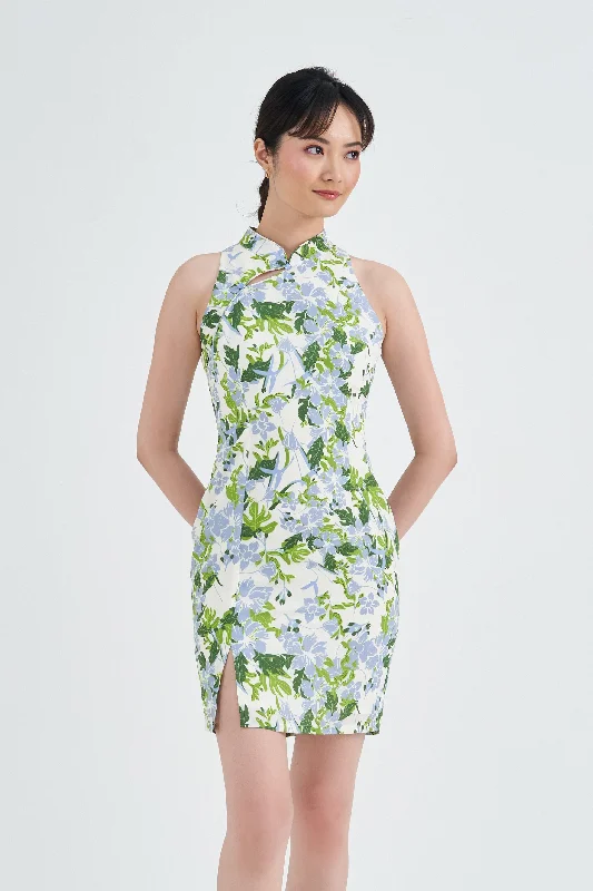 Rea Printed Petite Cheongsam