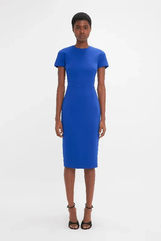 Fitted T-Shirt Dress In Palace Blue