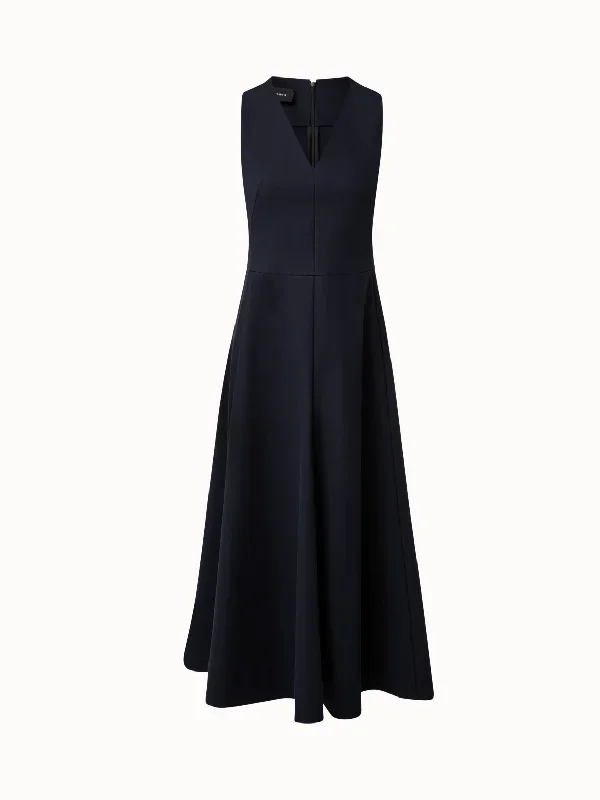 Cotton Twill Midi Dress