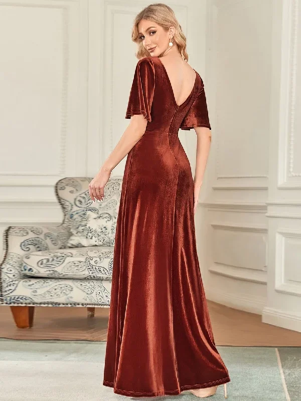 elegant-double-v-neck-velvet-party-dress-ep00861