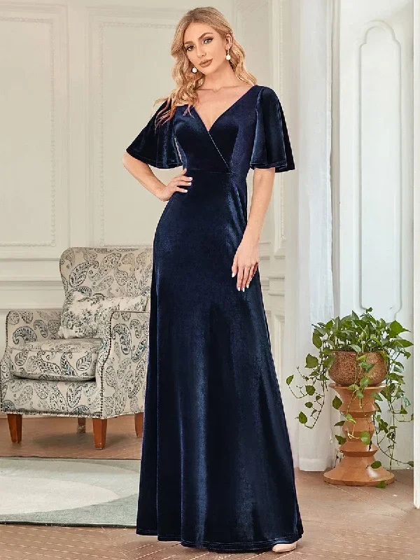 elegant-double-v-neck-velvet-party-dress-ep00861