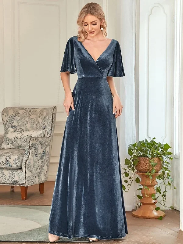 elegant-double-v-neck-velvet-party-dress-ep00861