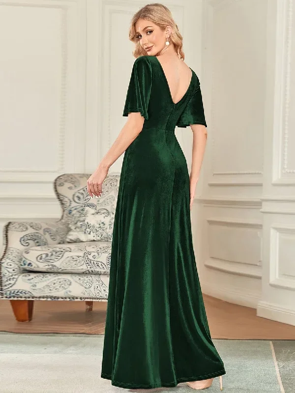 elegant-double-v-neck-velvet-party-dress-ep00861