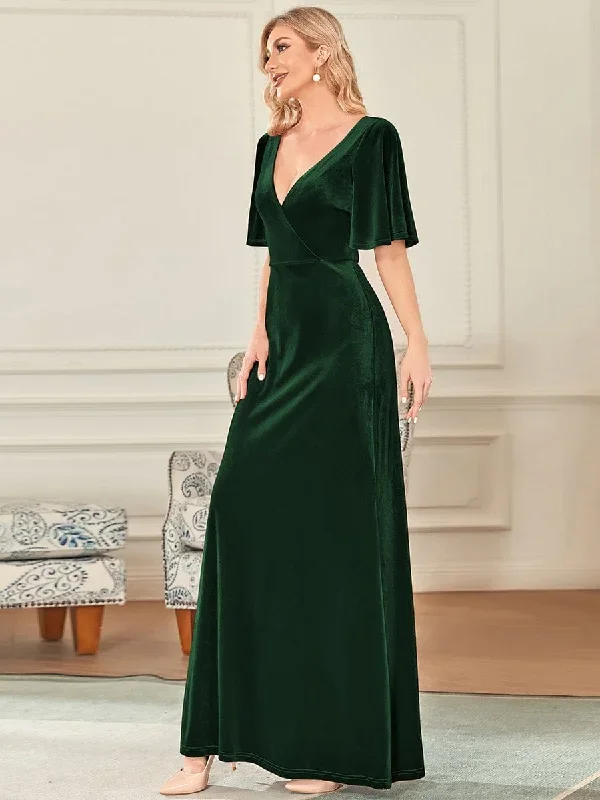 elegant-double-v-neck-velvet-party-dress-ep00861