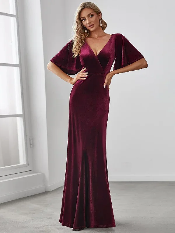 elegant-double-v-neck-velvet-party-dress-ep00861