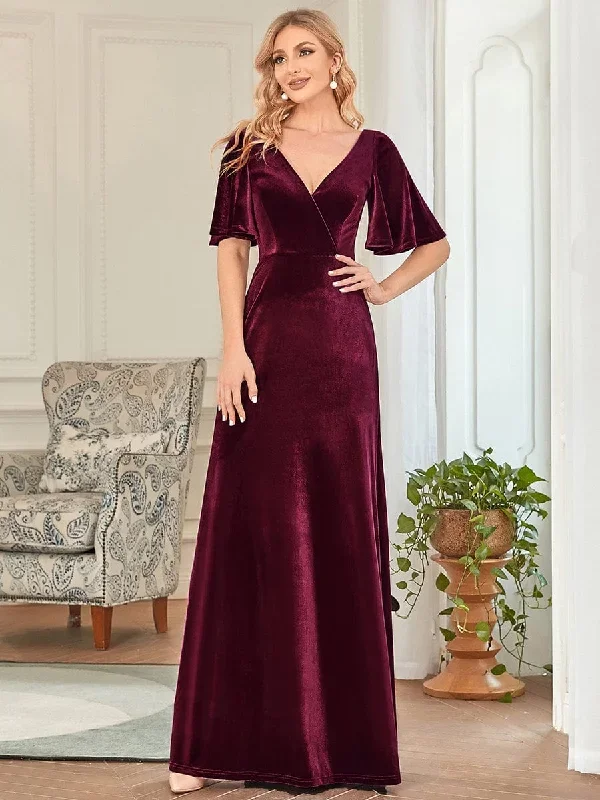 elegant-double-v-neck-velvet-party-dress-ep00861