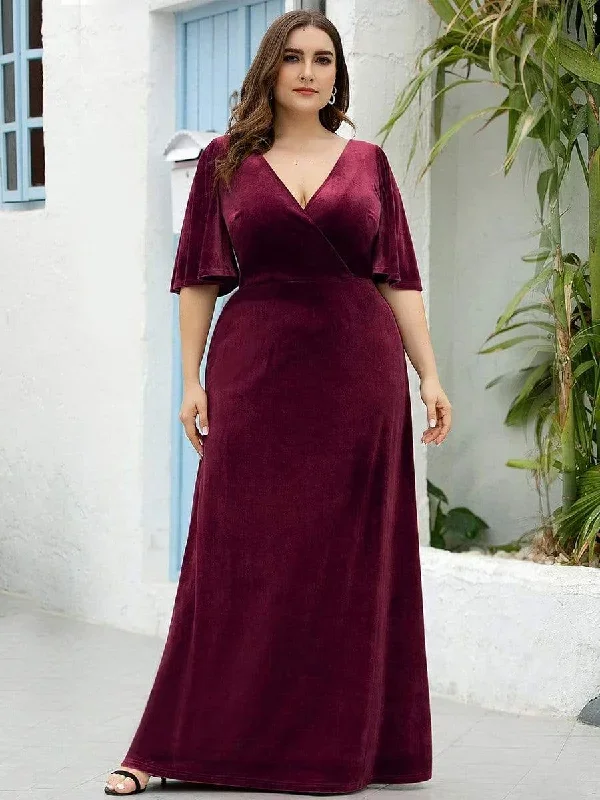 elegant-double-v-neck-velvet-party-dress-ep00861