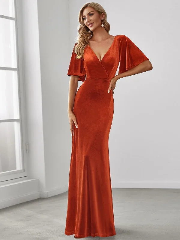 elegant-double-v-neck-velvet-party-dress-ep00861