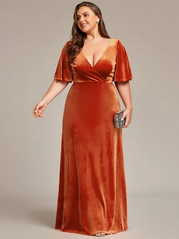 elegant-double-v-neck-velvet-party-dress-ep00861