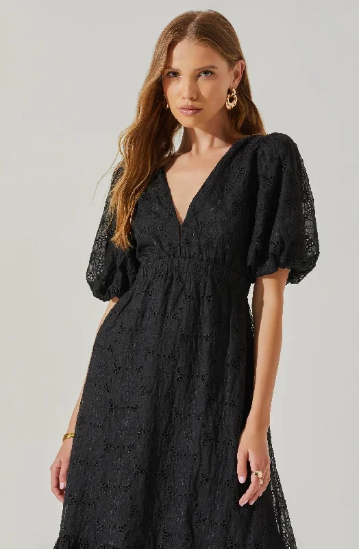 jaxine-eyelet-puff-sleeve-open-back-midi-dress