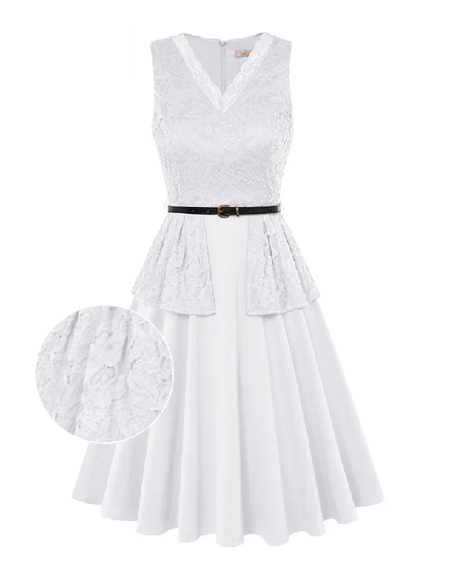 lace-patchwork-dress-with-belt-sleeveless-v-neck-flared-a-line-dress-1