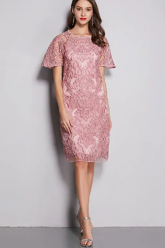 short-sleeve-embroidered-lace-dress