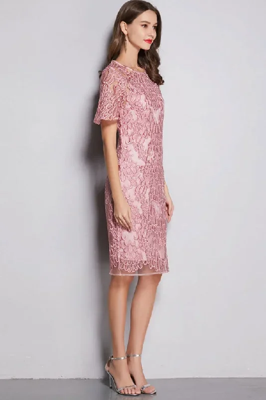 short-sleeve-embroidered-lace-dress