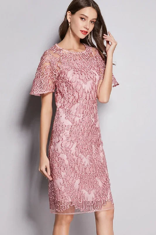 short-sleeve-embroidered-lace-dress