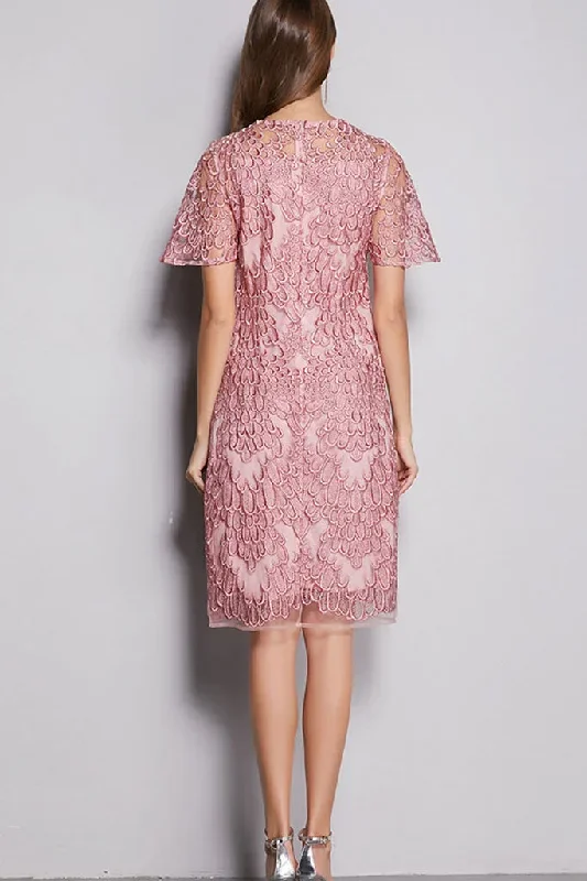 short-sleeve-embroidered-lace-dress