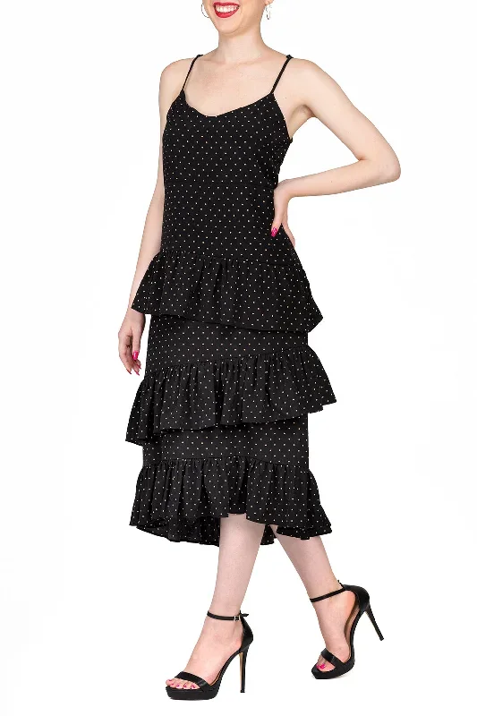 spaghetti-strap-dot-print-layered-dress